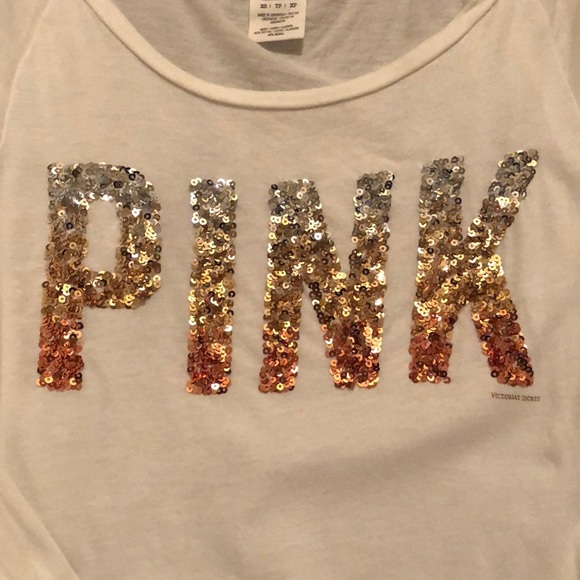 PINK Victoria's Secret Tops - VS PINK sequin long sleeve top!
